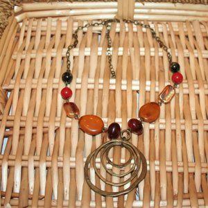 Reduced! POLISHED STONE BEAD NECKLACE